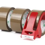 BOMEI PACK 3 Rollen Paketklebeband Klebeband Packband Verpackungsband Kartonband 66mx48mm Braun Verpackungsmaterial für Pakete und Karton Packband mit hoher Klebkraft in Profi-Qualität  